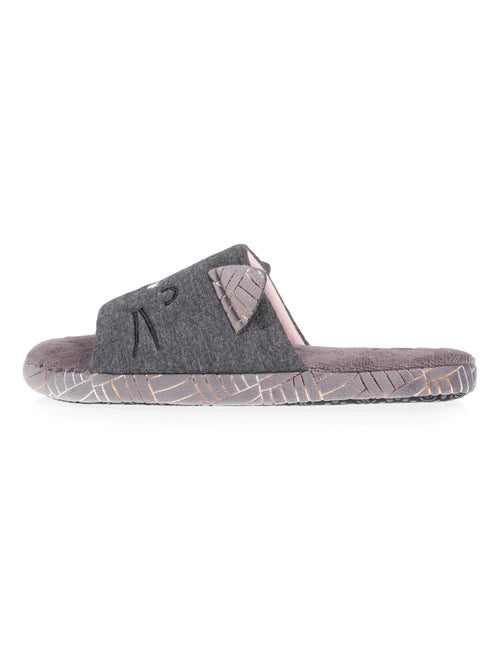 Chaussons sandales en jersey et semelle à picots femme Isotoner - Kiabi