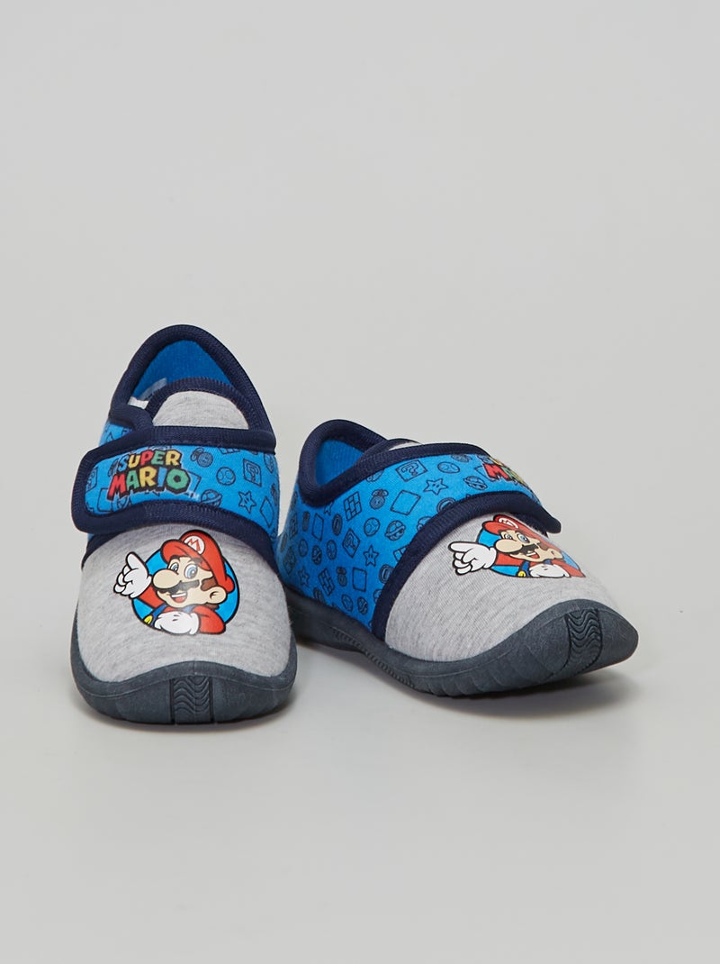 Chaussons scratch 'Super Mario' bleu - Kiabi