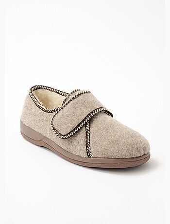 Chaussons scratchés largeur confort fourrés - afibel