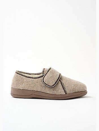 Chaussons scratchés largeur confort fourrés - afibel