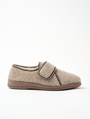 Chaussons scratchés largeur confort fourrés
