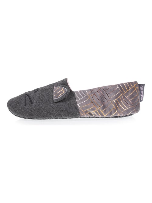 Chaussons slippers en jersey et semelle à picots femme Isotoner - Kiabi