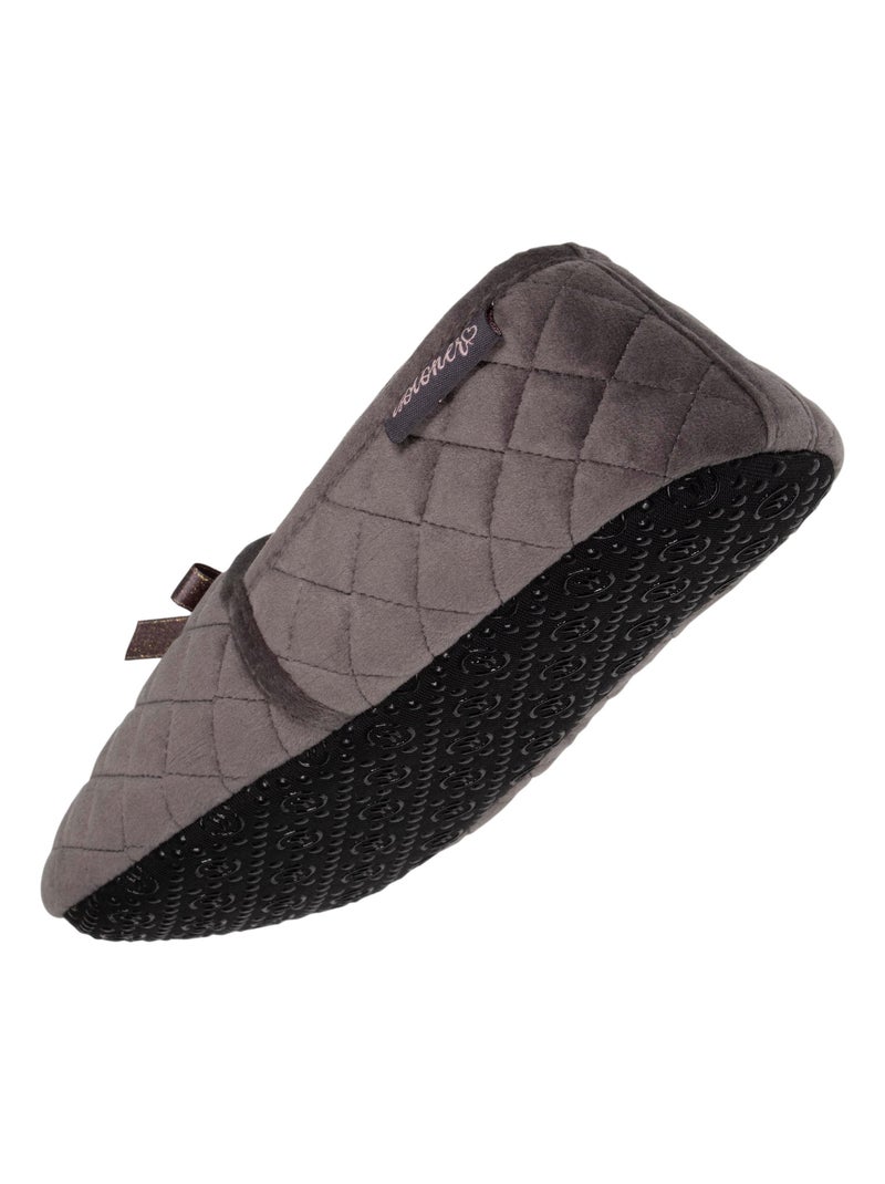 Chaussons slippers  femme Isotoner Gris foncé - Kiabi