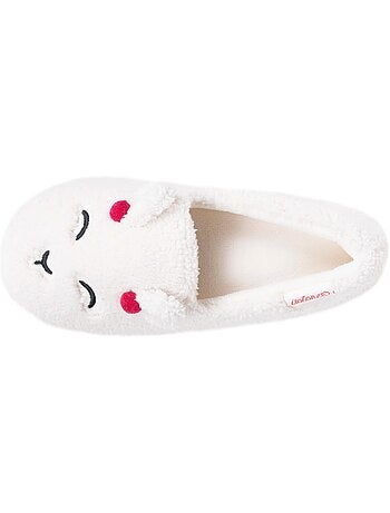 Chaussons slippers sherpa, semelle gomme ultra souple femme isotoner