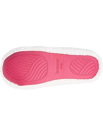 Chaussons slippers sherpa, semelle gomme ultra souple femme isotoner