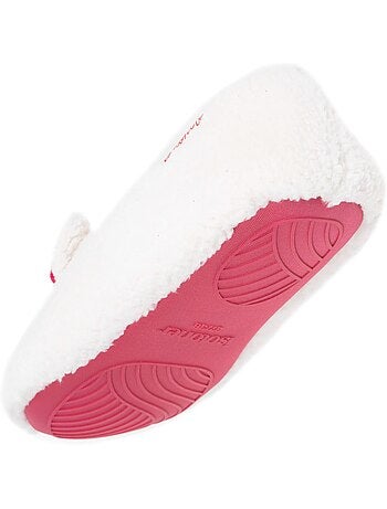 Chaussons slippers sherpa, semelle gomme ultra souple femme isotoner