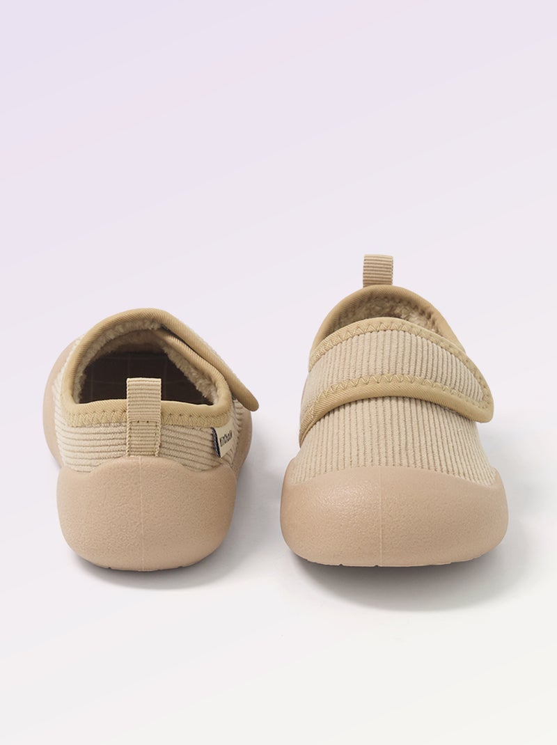 Chaussons souples à tige basse - Motricité 3: '1ers pas' - Kitchoun Beige - Kiabi