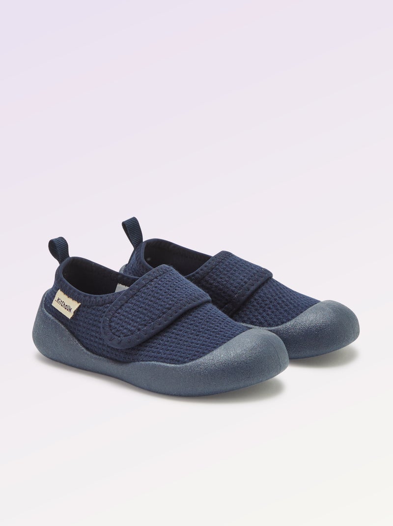 Chaussons souples à tige basse motricité 3 - Kitchoun Bleu - Kiabi