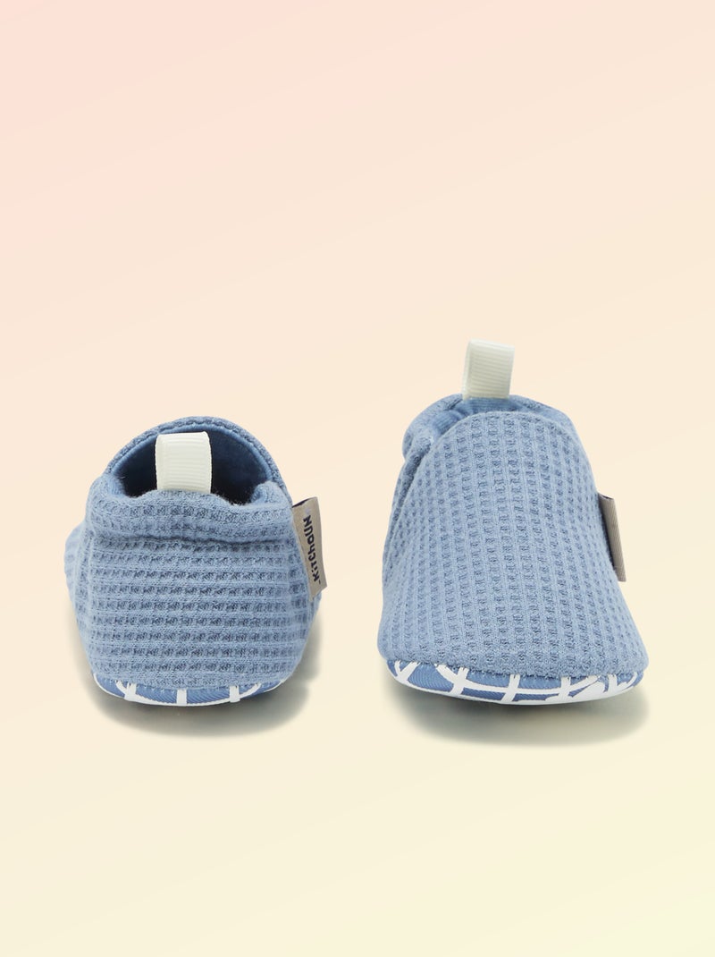 Chaussons souples avec élastiques motricité 1 - Kitchoun Bleu - Kiabi