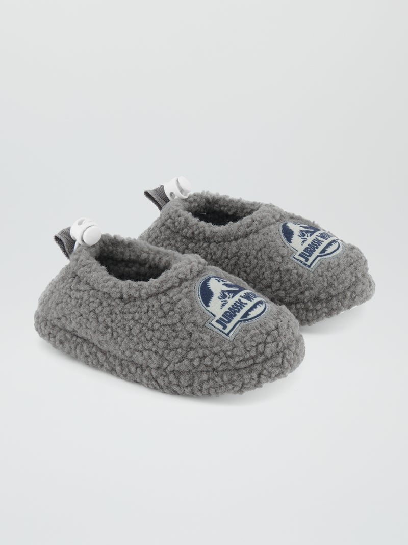 Chaussons souples effet moutonné 'Jurassic Park' Marron - Kiabi