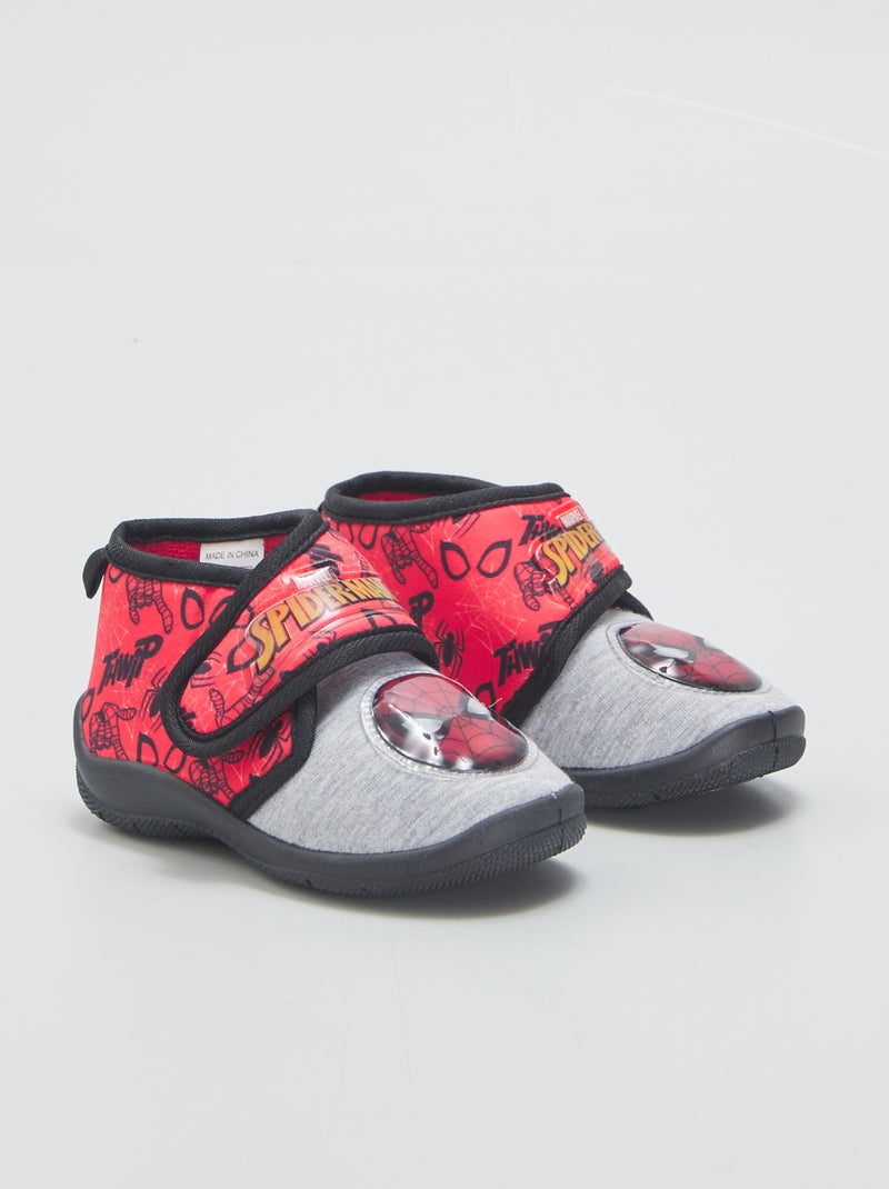 Chaussons 'Spider-Man' à scratch Rouge - Kiabi