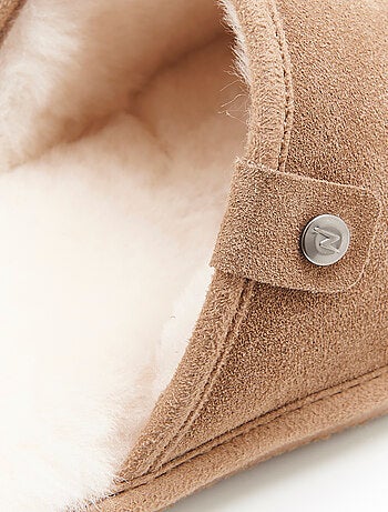 Chaussons Thermolactyl dessus croûte de cuir - Damart