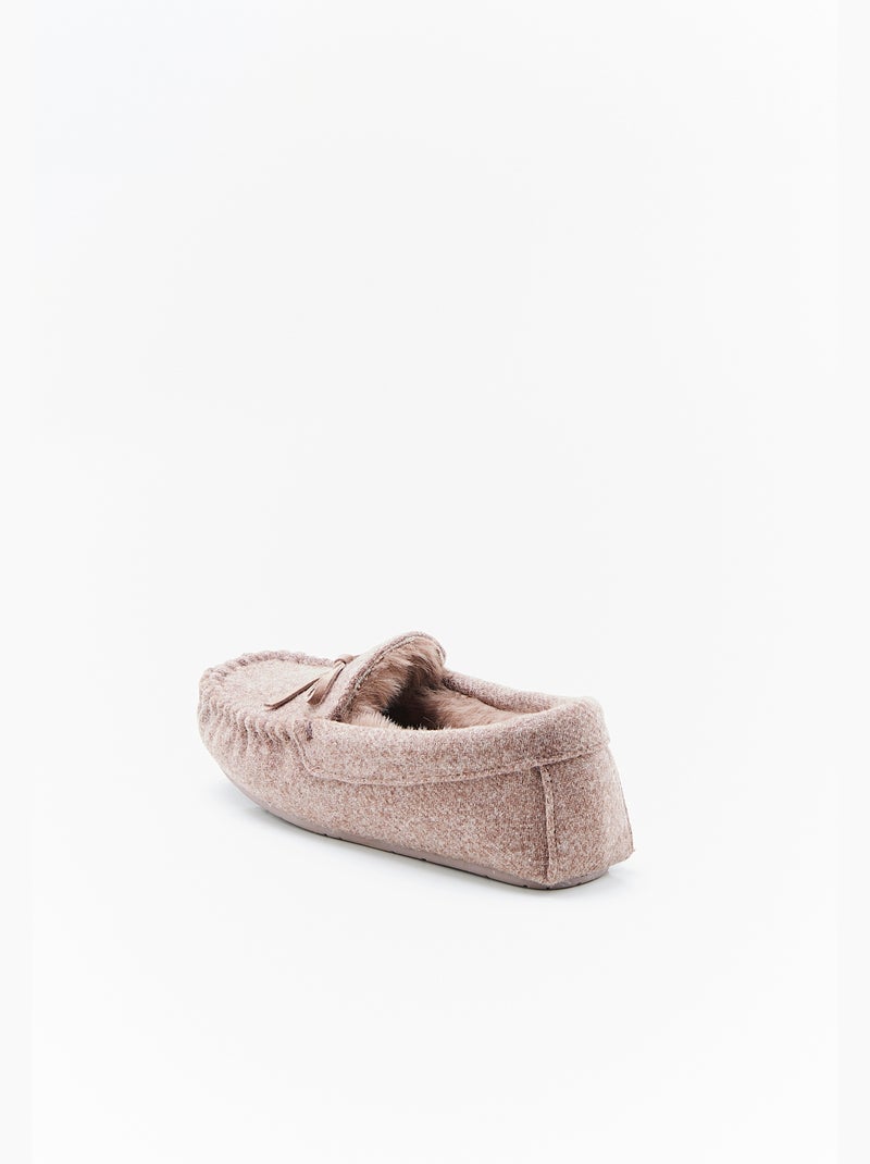 Chaussons Thermolactyl effet feutre - Damart Marron - Kiabi