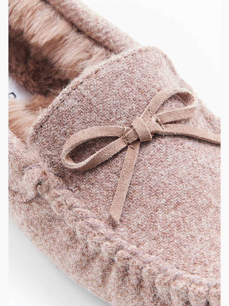 Chaussons Thermolactyl effet feutre - Damart Marron - Kiabi