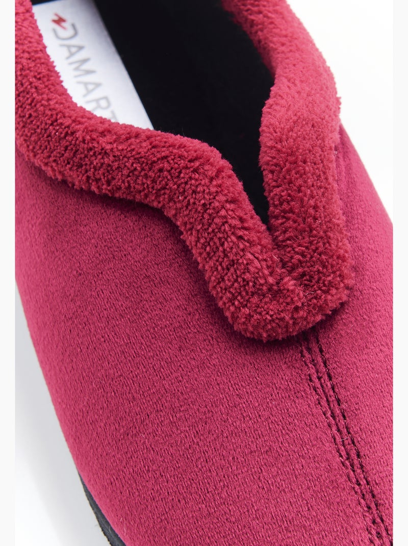 Chaussons Thermolactyl en velours - Damart Rouge - Kiabi