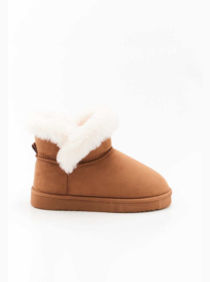 Chaussons Thermolactyl imitation fourrure - Damart Marron - Kiabi