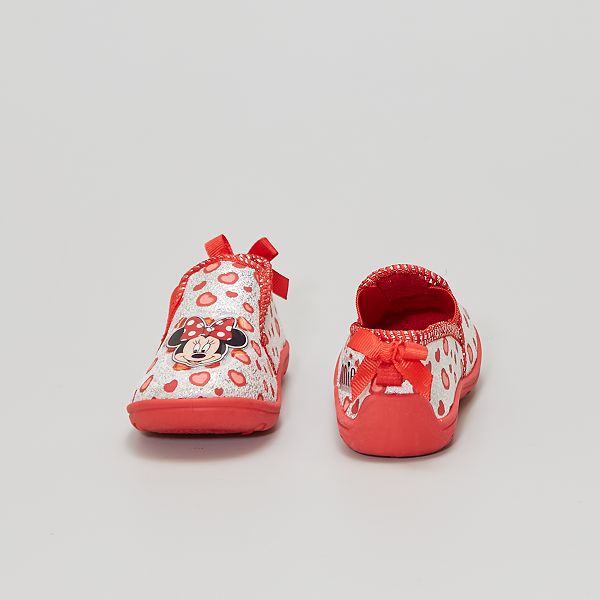 Chaussons Type Ballerines Minnie Disney Fille 3 12 Ans Rouge Kiabi 10 00