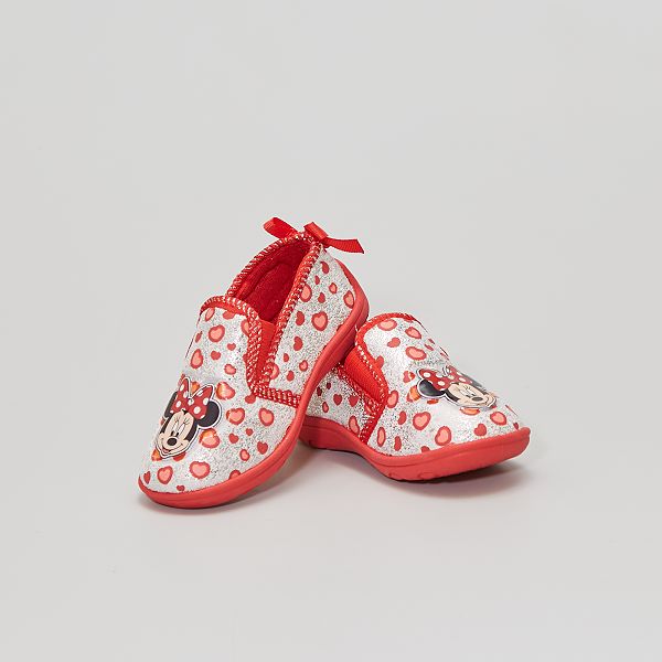 Chaussons Type Ballerines Minnie Disney Fille 3 12 Ans Rouge Kiabi 10 00
