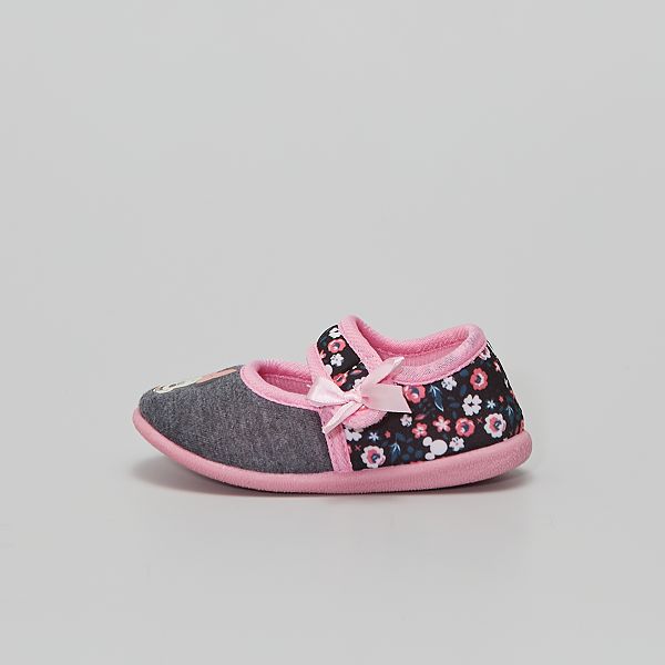 Chaussons Type Ballerines Minnie Bebe Fille Gris Kiabi 10 00
