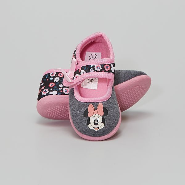 Chaussons Type Ballerines Minnie Bebe Fille Gris Kiabi 10 00