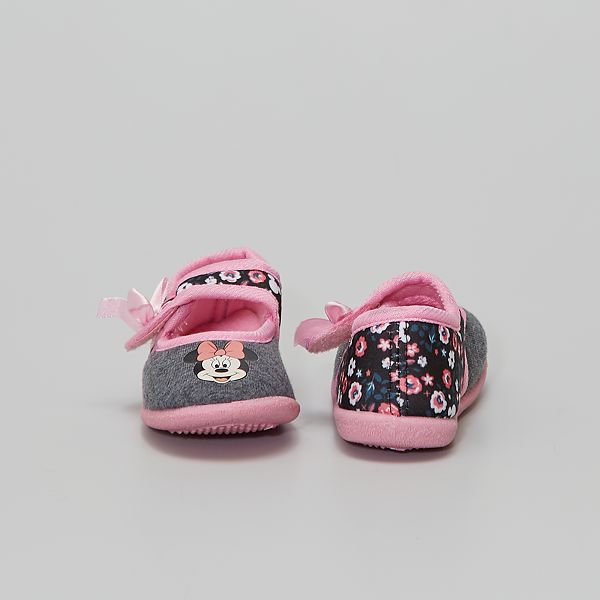 Chaussons Type Ballerines Minnie Bebe Fille Gris Kiabi 10 00