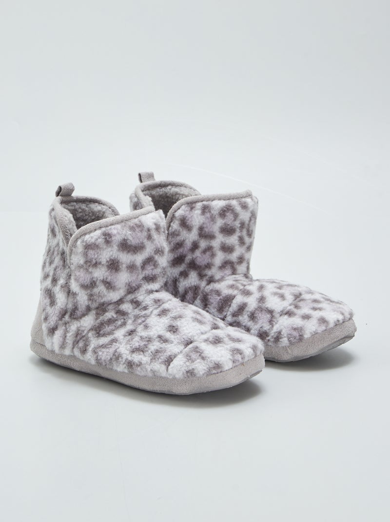 Chaussons type boots Gris - Kiabi