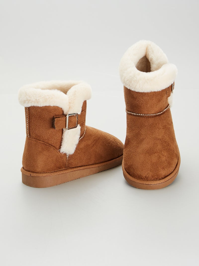 Calkkrer 1 Paire Chaussons De Marche Souples Pour Bébé - Chaussures Chaudes En Tricot Antidérapantes (S)
