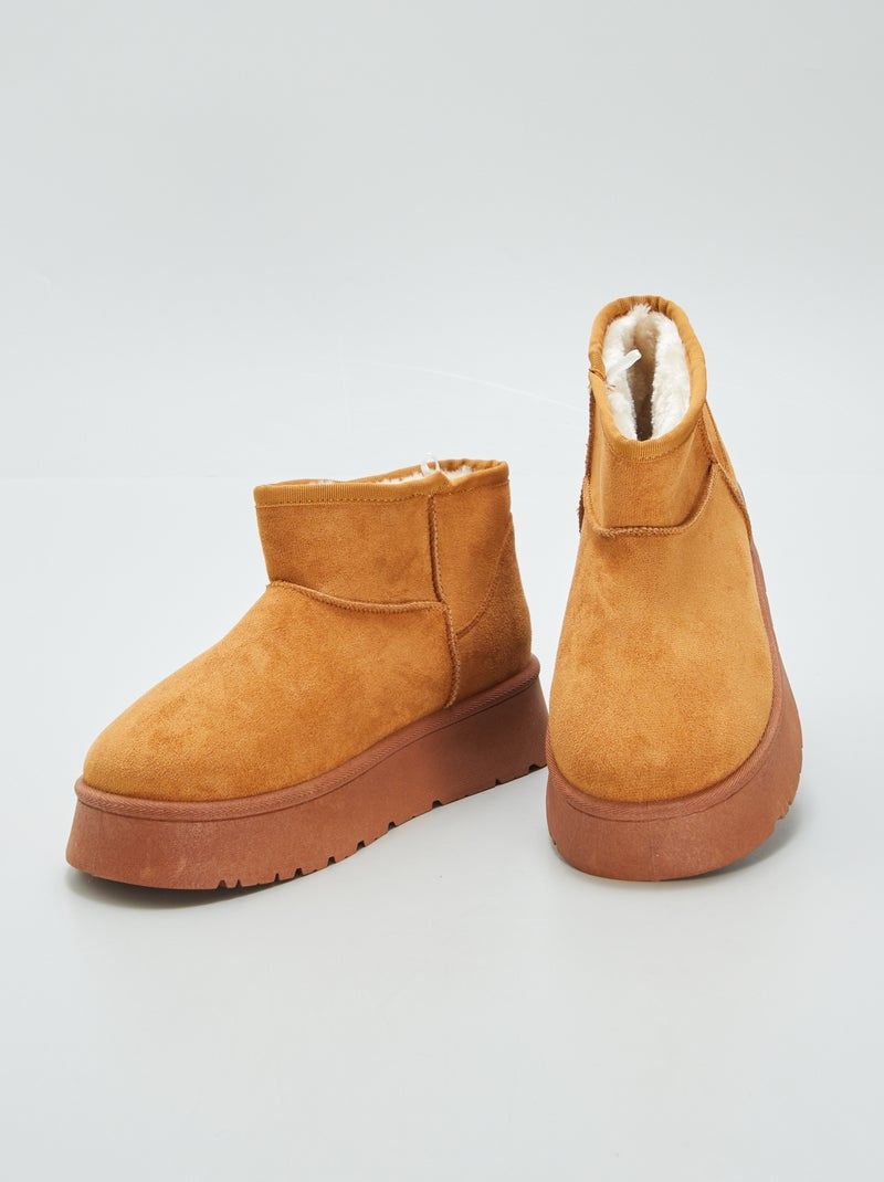 Chaussons type boots Marron - Kiabi