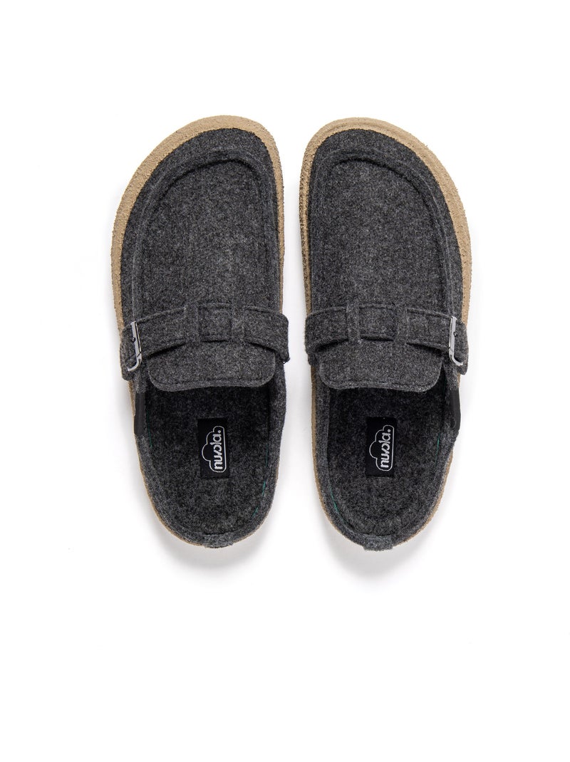 Chaussons unisexe nuvola avec semelle en caoutchouc Gris Gris - Kiabi