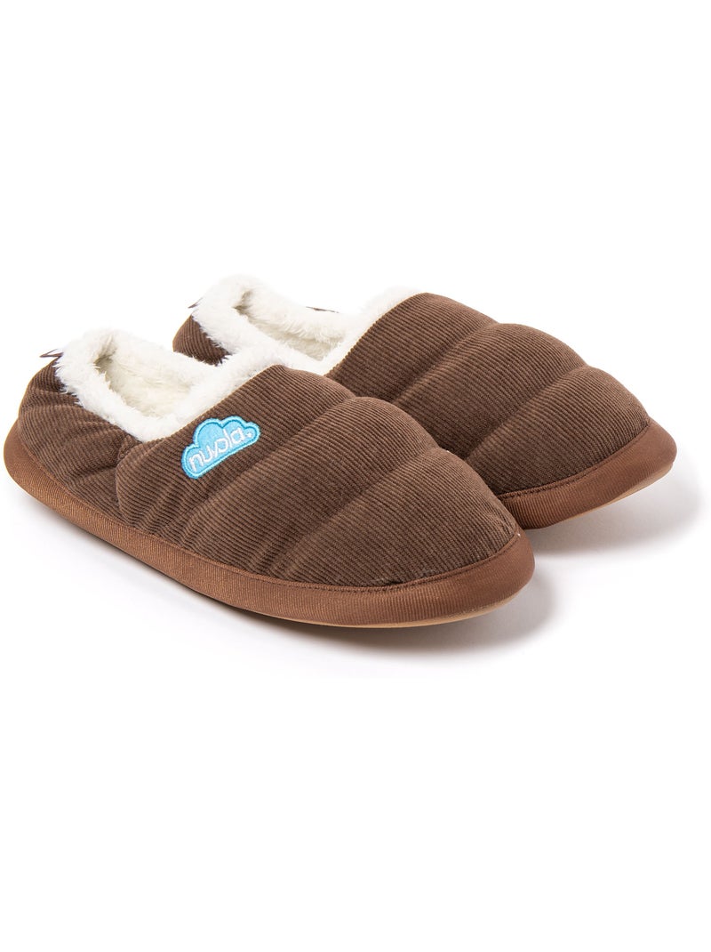 Chaussons unisexe nuvola avec semelle en caoutchouc Marron - Kiabi