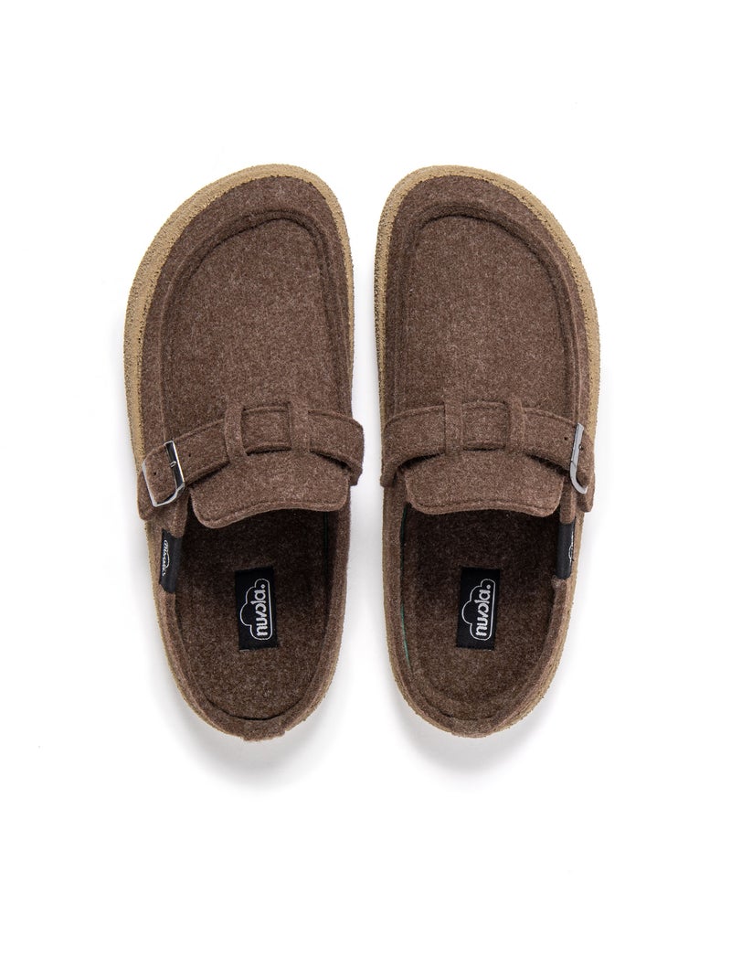 Chaussons unisexe nuvola avec semelle en caoutchouc Marron - Kiabi