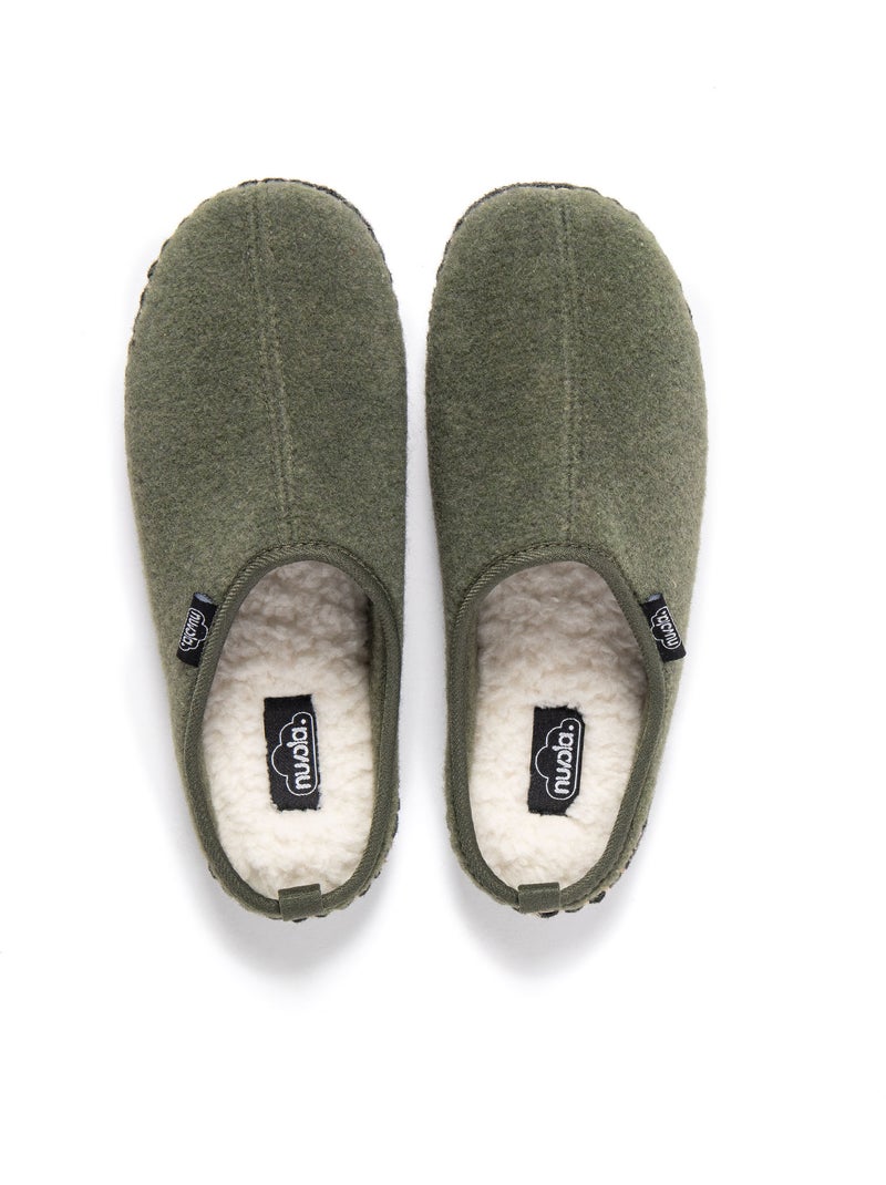 Chaussons unisexe nuvola avec semelle en caoutchouc Vert olive - Kiabi