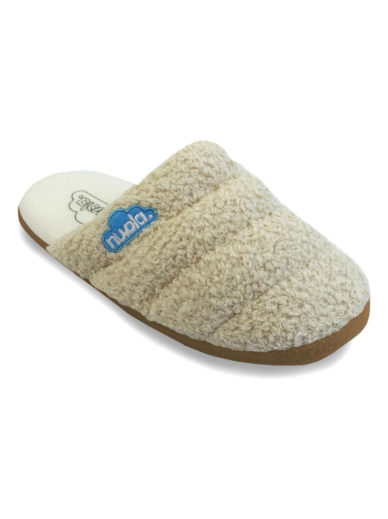 Chaussons unisexes Nuvola avec semelle en gomme Beige - Kiabi