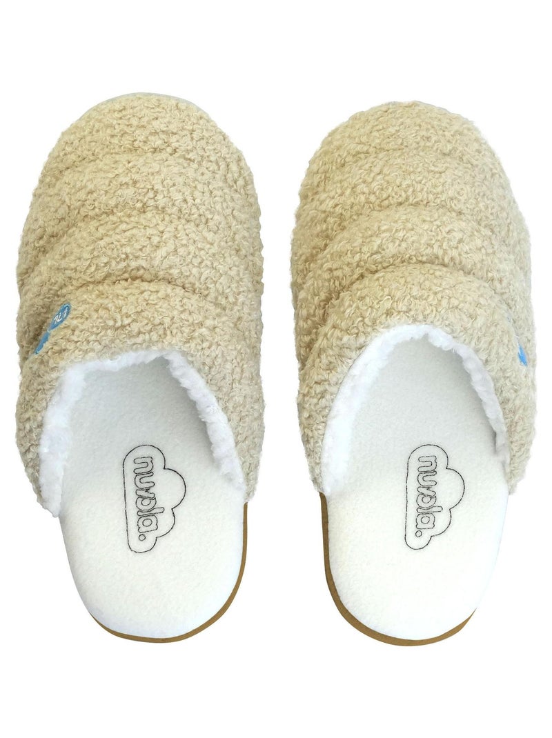 Chaussons unisexes Nuvola avec semelle en gomme Beige - Kiabi