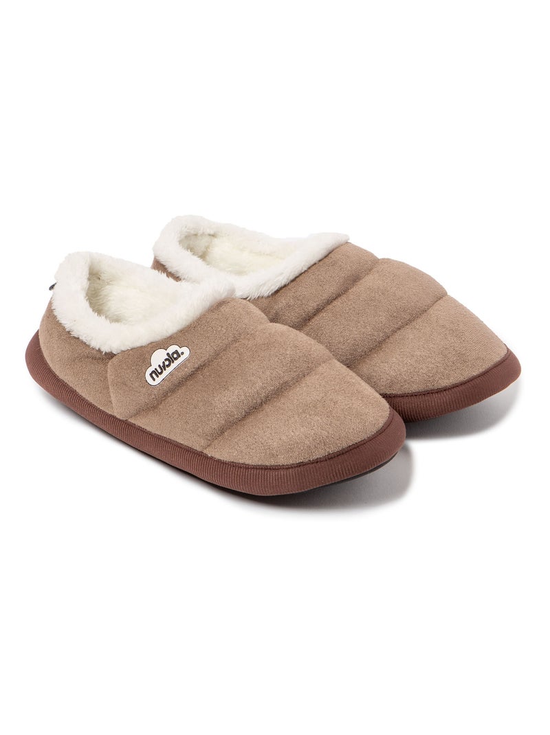 Chaussons unisexes Nuvola avec semelle en gomme Beige - Kiabi