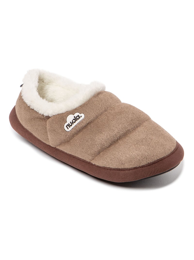Chaussons unisexes Nuvola avec semelle en gomme Beige - Kiabi