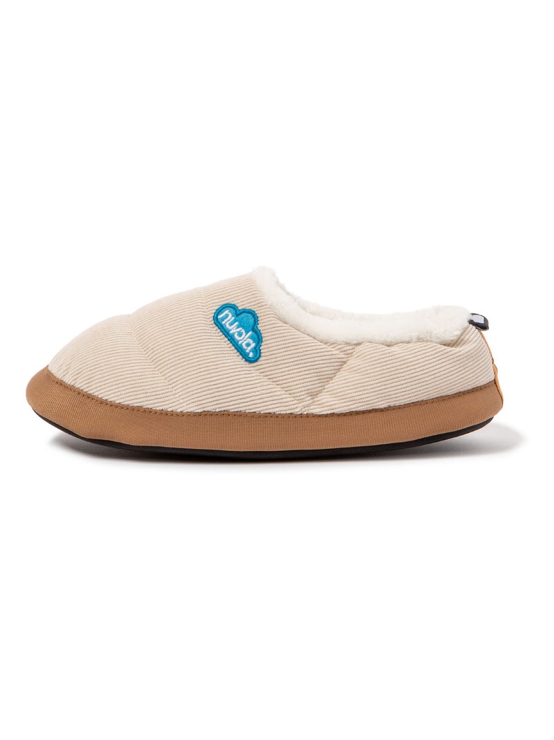 Chaussons unisexes Nuvola avec semelle en gomme Beige - Kiabi