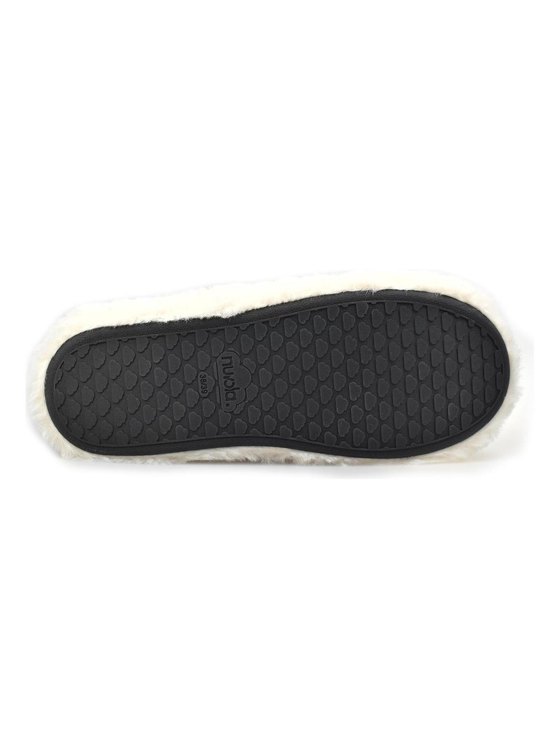 Chaussons unisexes Nuvola avec semelle en gomme Blanc - Kiabi