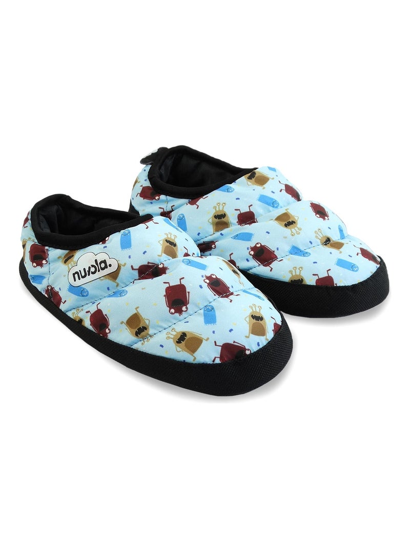 Chaussons unisexes Nuvola avec semelle en gomme Bleu ciel - Kiabi