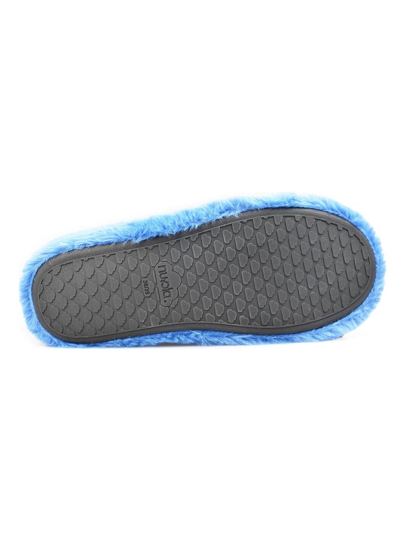Chaussons unisexes Nuvola avec semelle en gomme Bleu clair - Kiabi