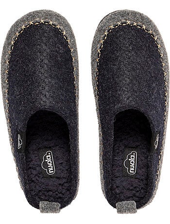 Chaussons unisexes Nuvola avec semelle en gomme.