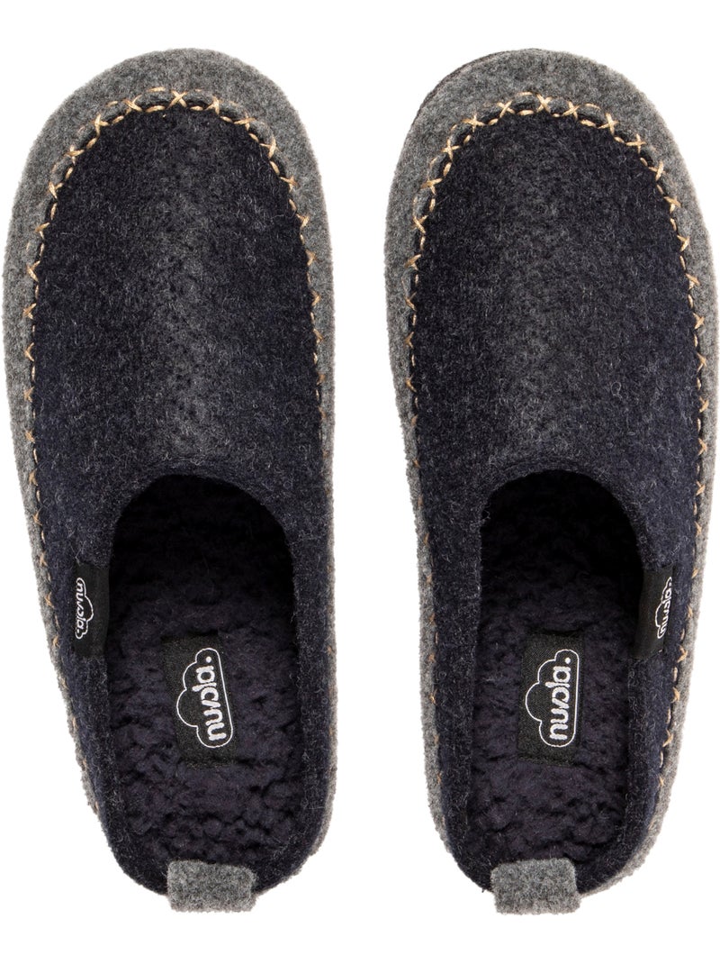 Chaussons unisexes Nuvola avec semelle en gomme. Bleu foncé - Kiabi