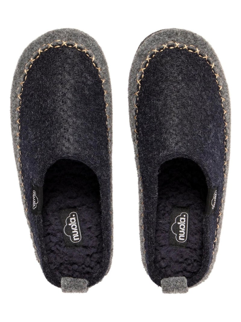 Chaussons unisexes Nuvola avec semelle en gomme. Bleu foncé - Kiabi