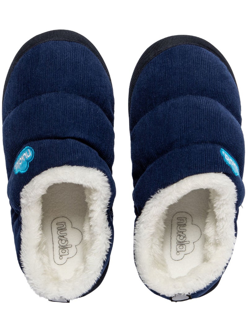 Chaussons unisexes Nuvola avec semelle en gomme Bleu foncé - Kiabi