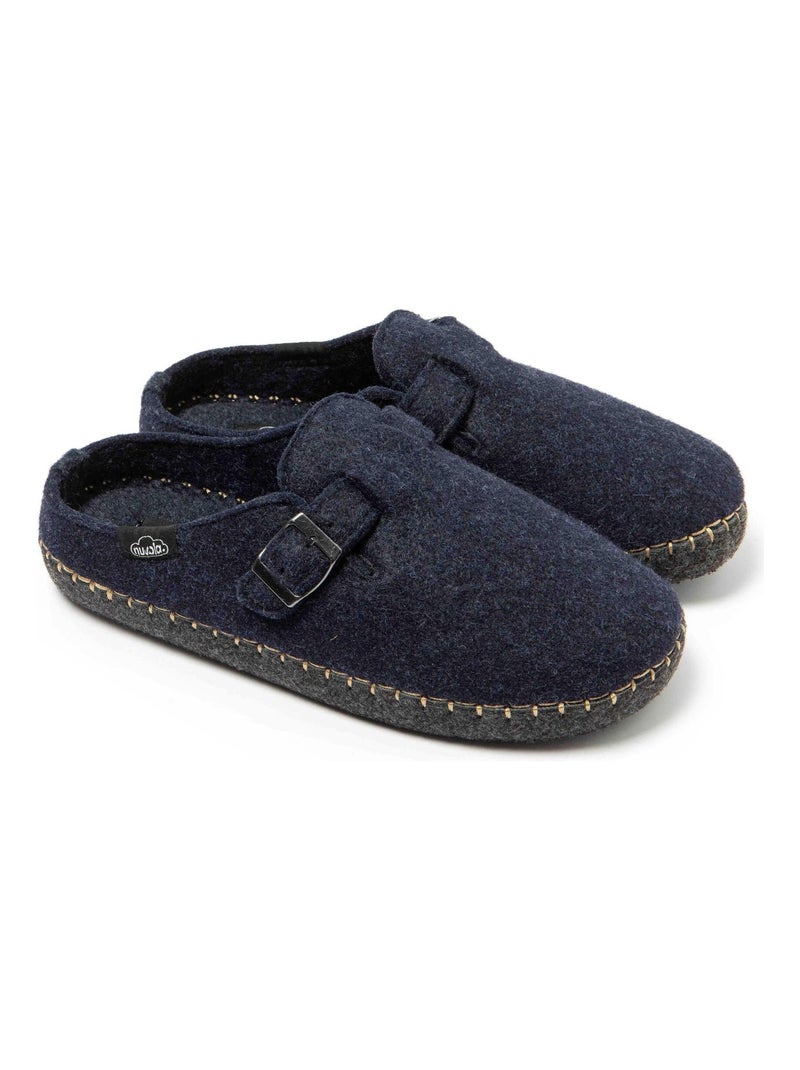 Chaussons unisexes Nuvola avec semelle en gomme Bleu marine - Kiabi