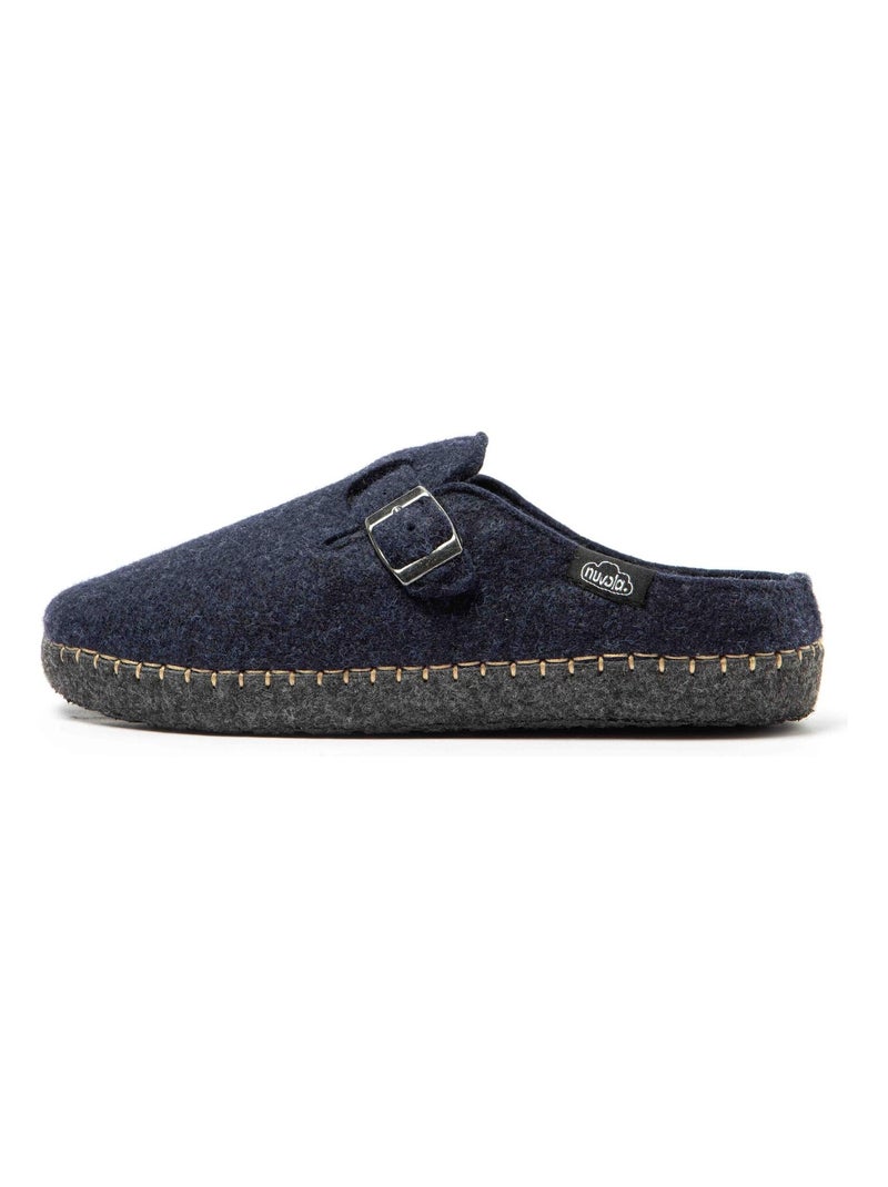 Chaussons unisexes Nuvola avec semelle en gomme Bleu marine - Kiabi