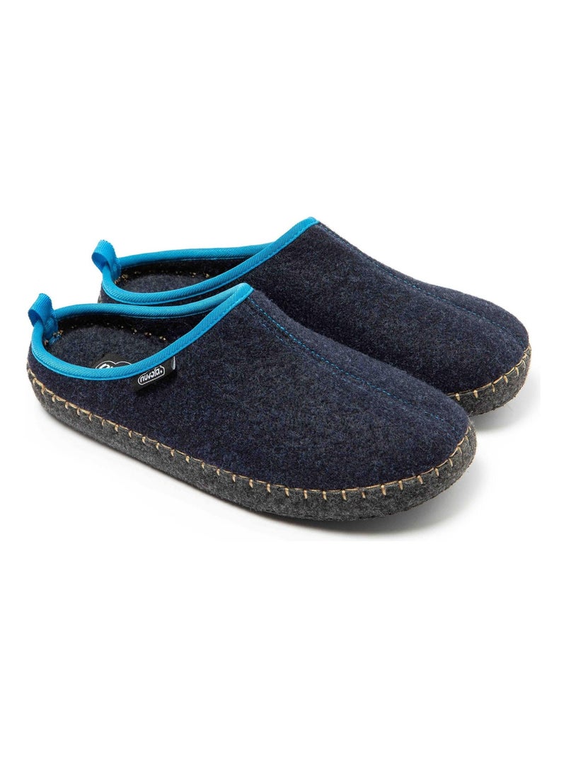 Chaussons unisexes Nuvola avec semelle en gomme Bleu marine - Kiabi