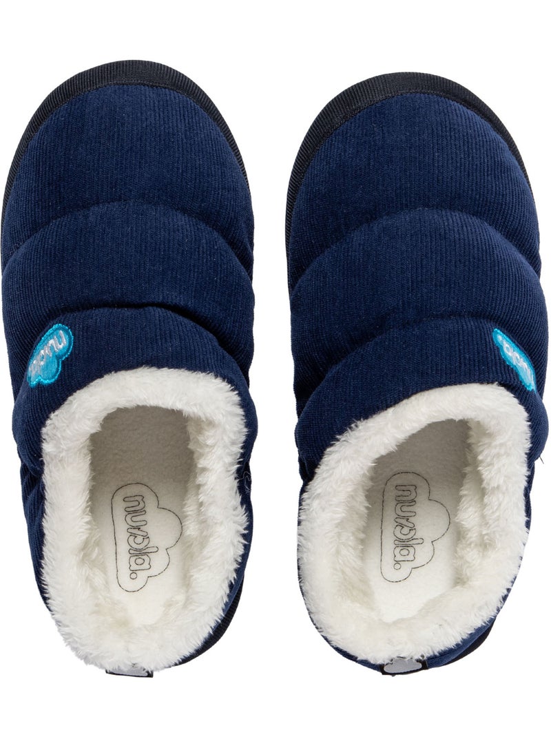 Chaussons unisexes Nuvola avec semelle en gomme Bleu marine - Kiabi