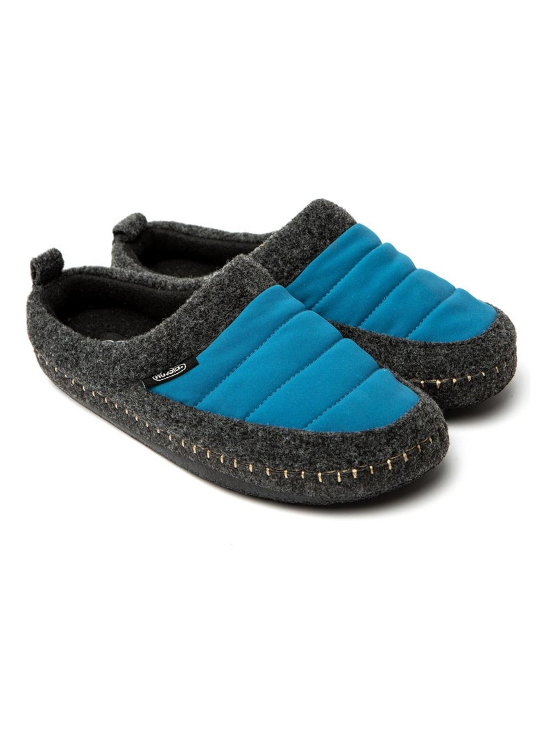 Chaussons unisexes Nuvola avec semelle en gomme Bleu pétrole - Kiabi