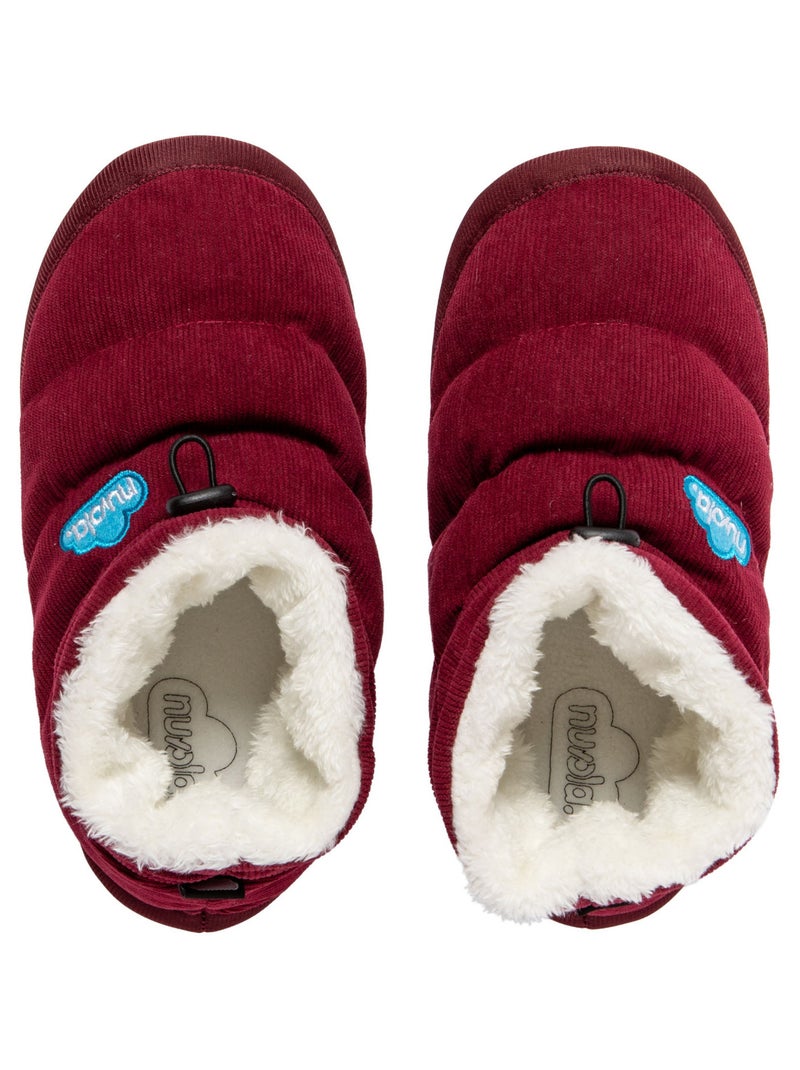 Chaussons unisexes Nuvola avec semelle en gomme Bordeaux - Kiabi